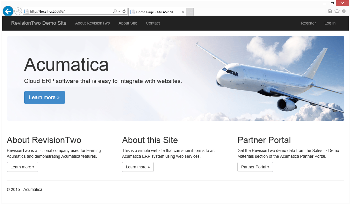Acumatica and website connection
