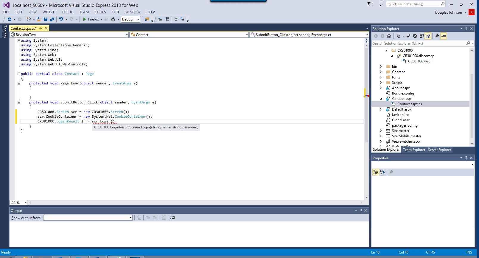 Visual Studio displays the methods associated with Acumatica to simplify programming