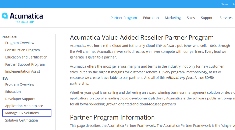Manage ISV Solutions.