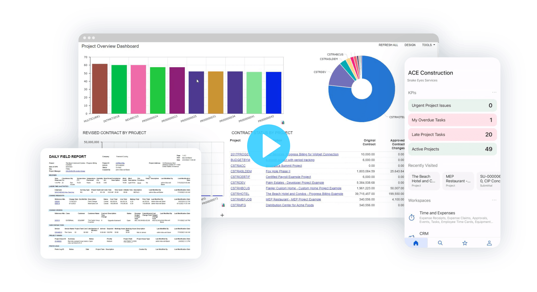 Watch video on Acumatica Construction Edition