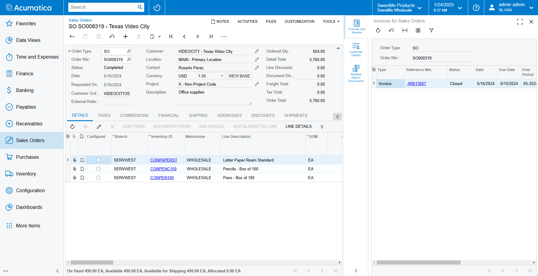 Screenshot of the Acumatica product to show advanced accounting capabilities of Acumatica in comparison to QuickBooks