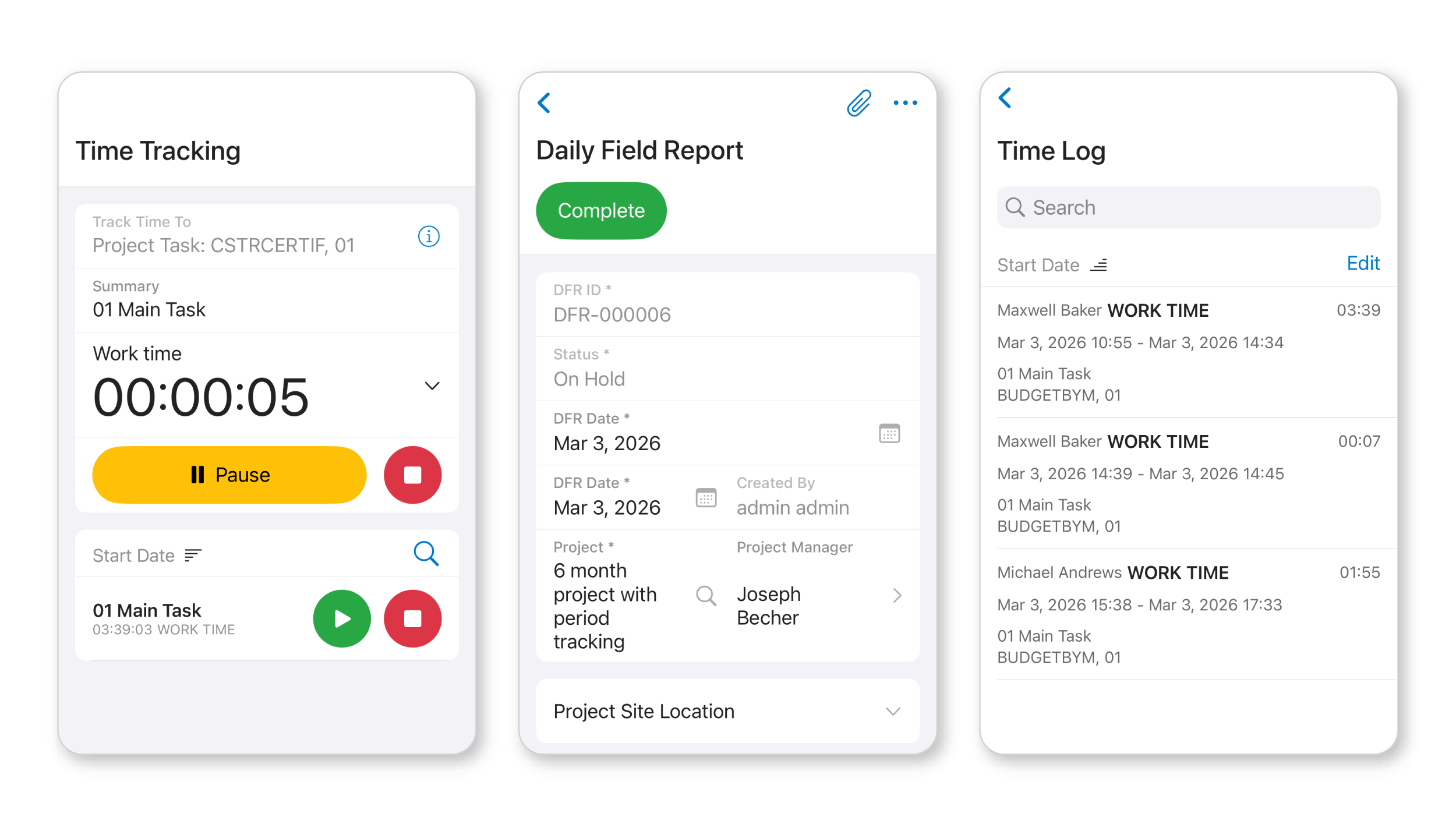 Screenshot of the Acumatica Field Operations and Mobile